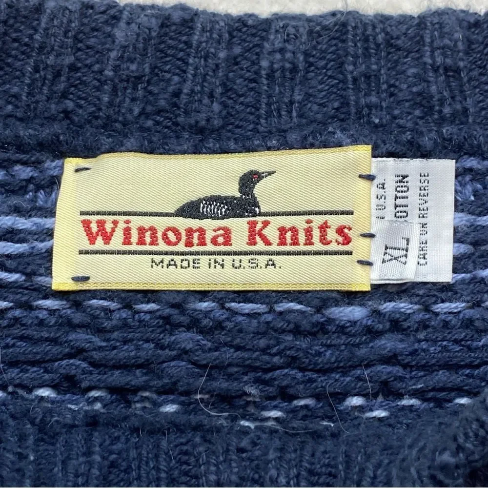 Winona Knits Vintage Crew Neck Long Sleeve Sweater Size XL